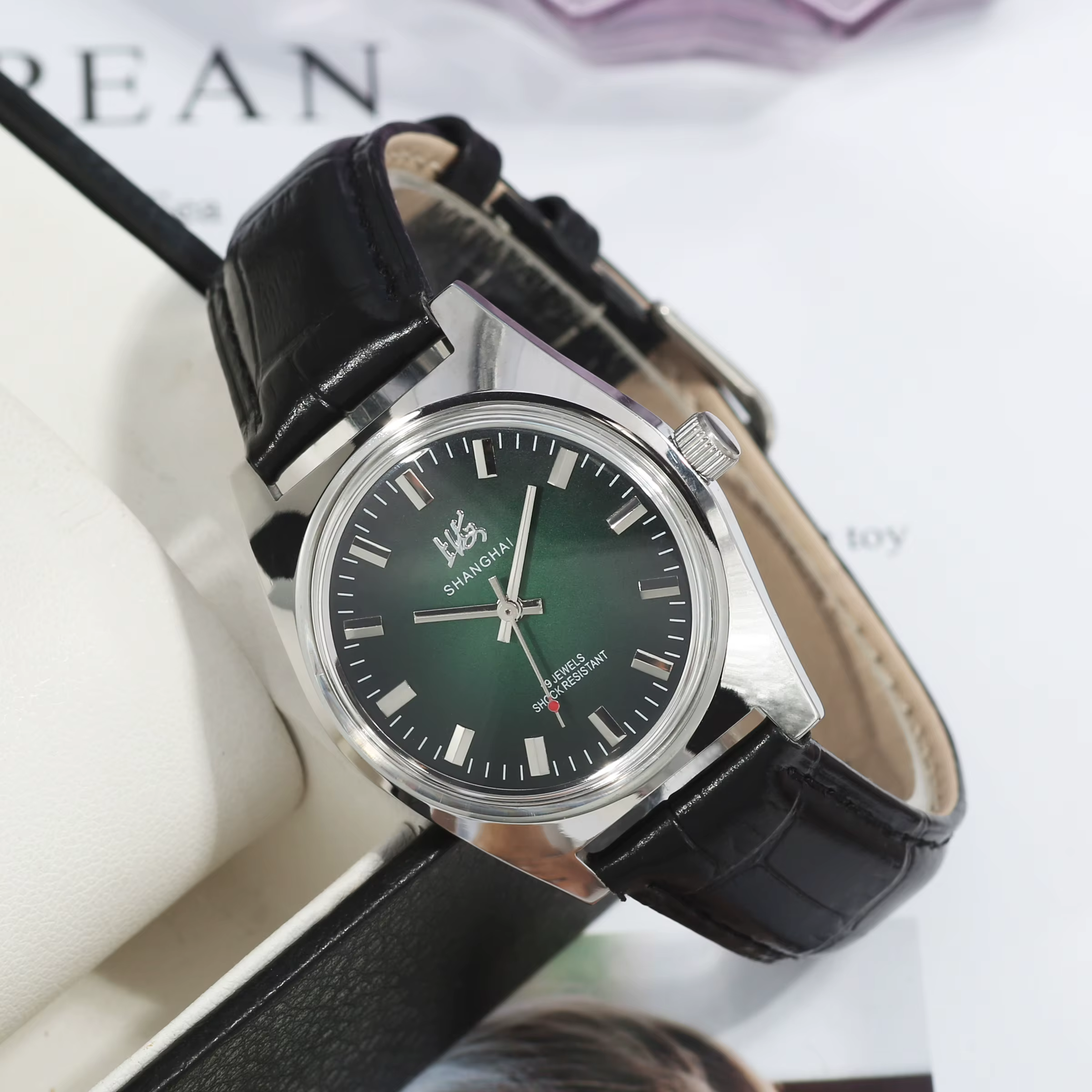 Montre mécanique Shanghai de 36 mm à remontage manuel