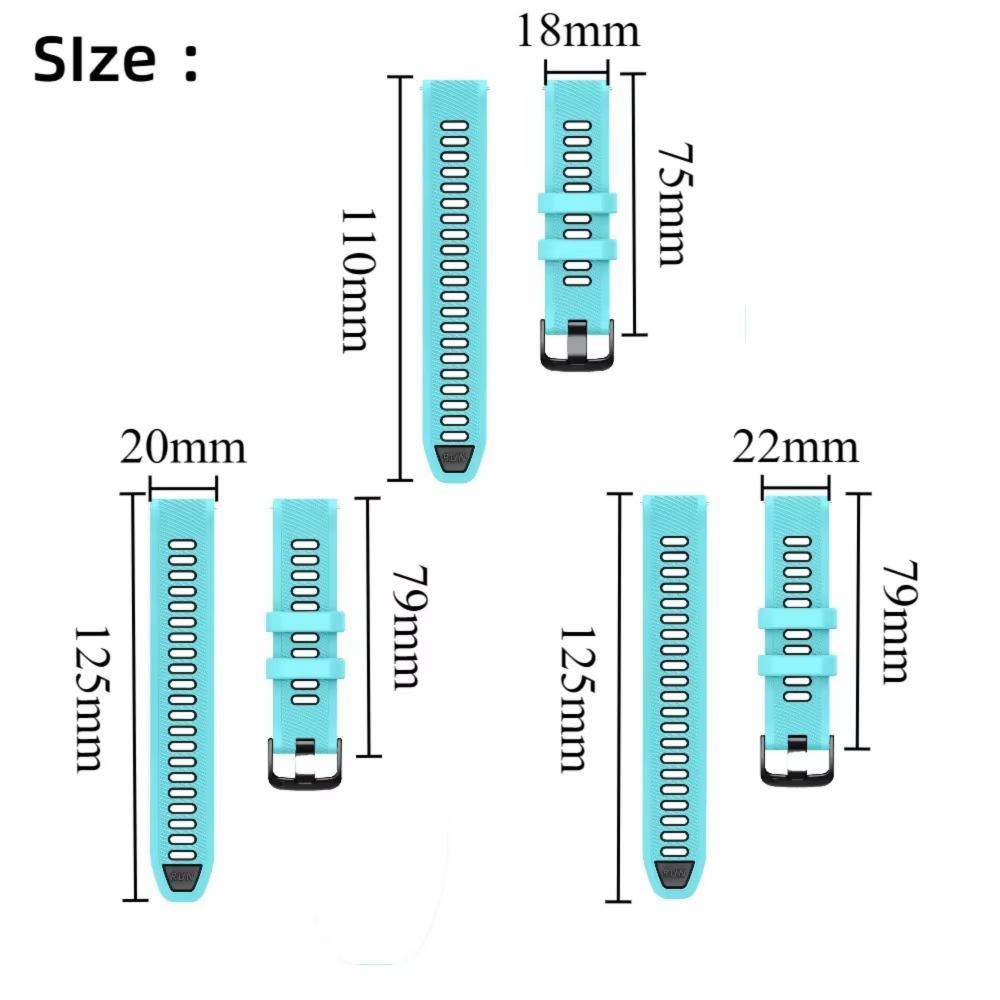 Bracelet de montre 18mm 20mm 22mm pour Garmin Forerunner 265