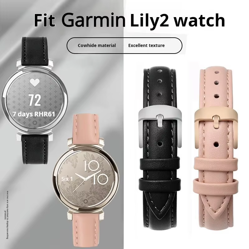 Pour montre Garmin Lily2 Bracelet en cuir véritable Lily 2 SmartWatch femmes peau de vache