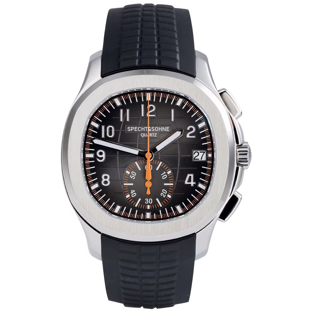 Produits de livraison directe 2025 hommes montre Specht & Sohne japon chronographe Quartz montre-bracelet or Rose Relogio Masculino 50M étanche