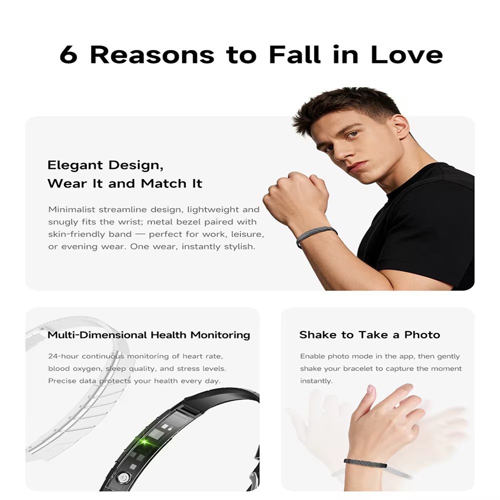 Nouveau Bracelet Connecté Santé 2026 – Design Ultra-Mince 6 cm