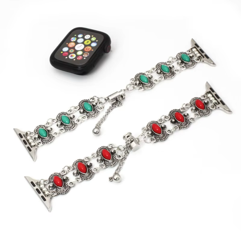 Bracelet en pierre turquoise pour Apple Watch