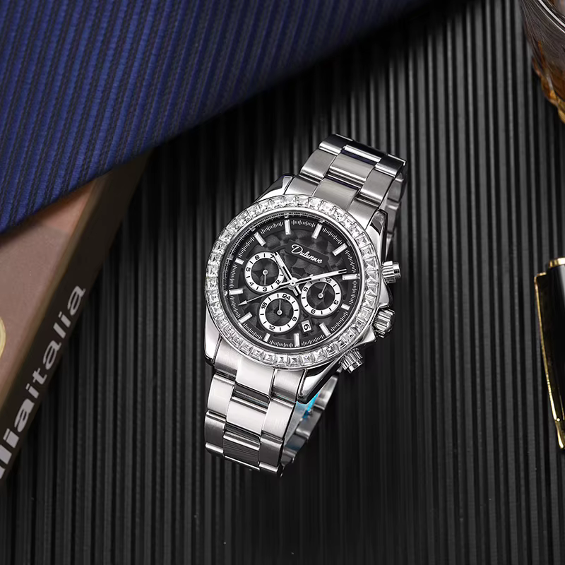 Montre de luxe en diamant pour homme