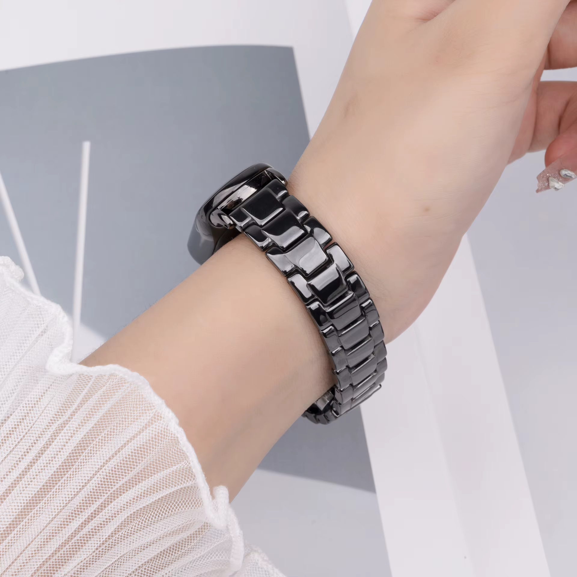 Bracelet en céramique pour Xiaomi Band 10 9 8, Bracelet de montre intelligent, boucle papillon, Bracelet de remplacement pour Xiaomi Mi Band10, accessoires