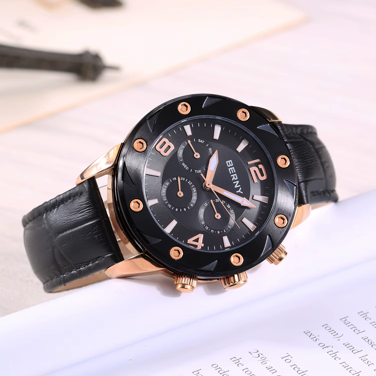 BERNY Montre pour homme avec cadran multifonction