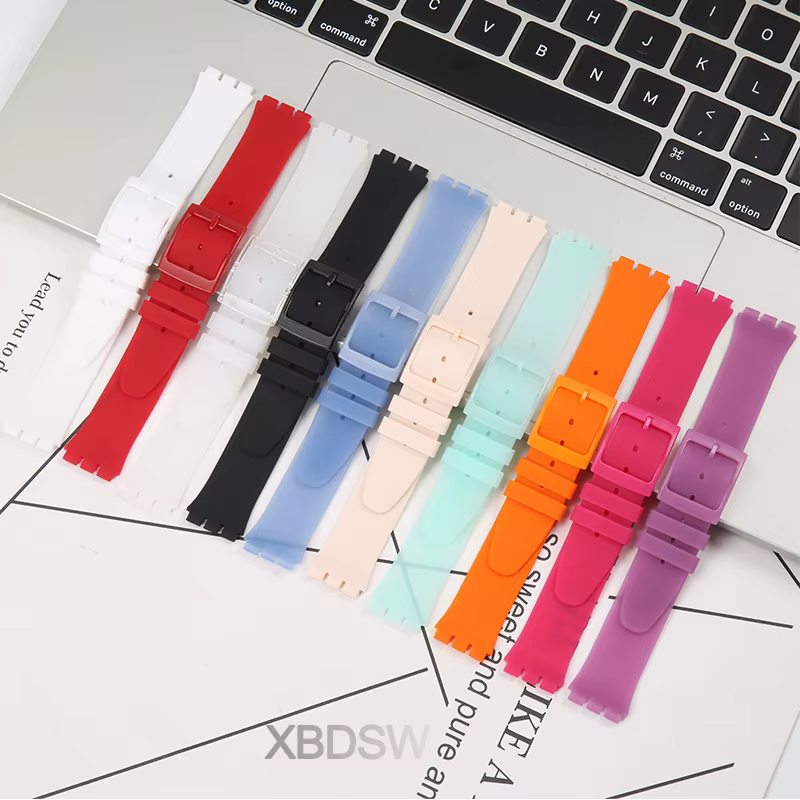 Bracelet de montre en caoutchouc silicone ultra-fin