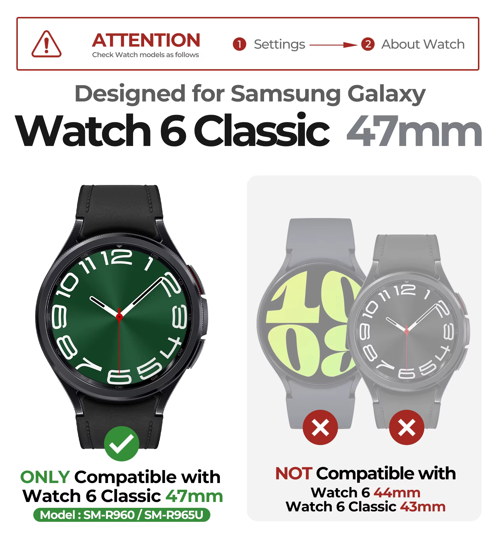 Bracelet de sport pour Samsung Galaxy Watch 6 Classic avec étui