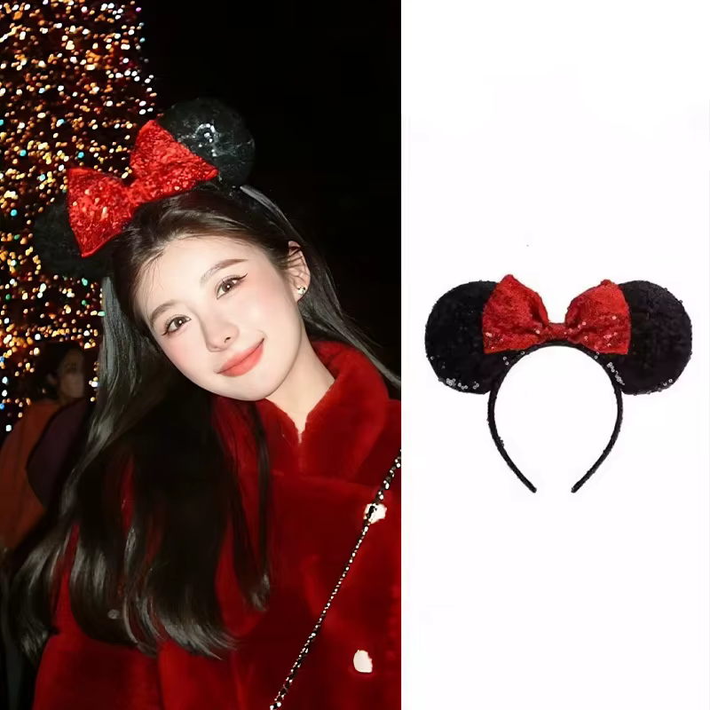 Serre-tête pour la fête, accessoire de cheveux Mickey Minnie, accessoire de cheveux nœud, coiffe de spectacle pour fête