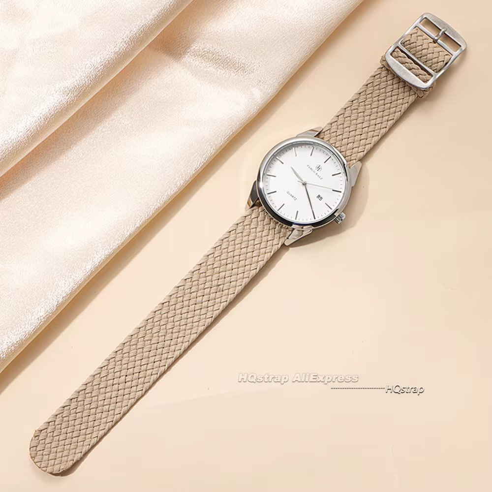 Bracelet de montre en toile tissée en Nylon 14mm 16mm 18mm 20mm 22mm pour Perlon pour Omega