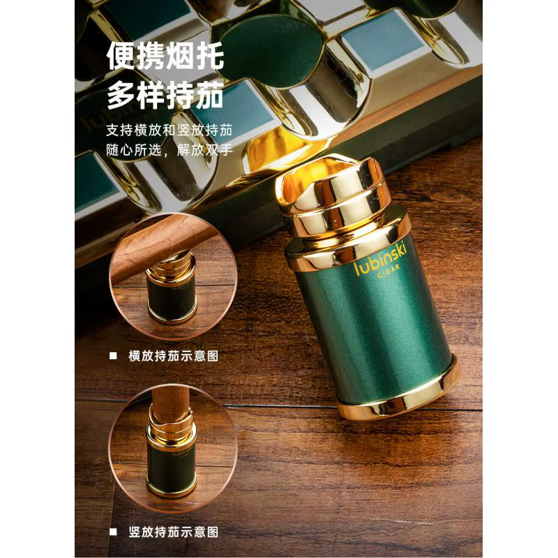 Ensemble d'accessoires pour fumer des cigares, coupe-vent, Jet flamme, briquet tranchant, coupe-cigare de bureau, ciseaux, porte-cigare, cendrier buccal de luxe