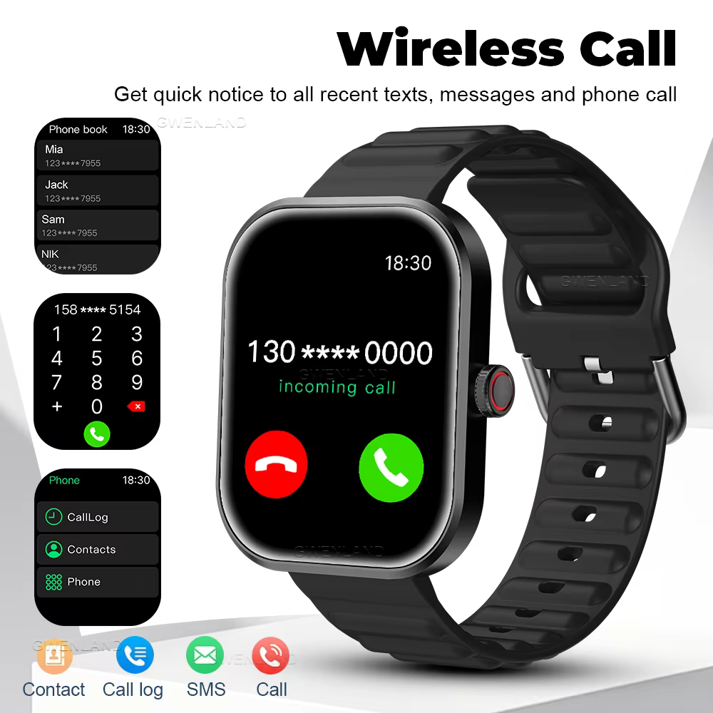 Nouvelle montre connectée pour hommes et femmes - Écran tactile HD 2