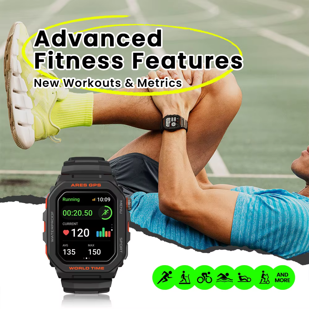 Nouveau Zeblaze Ares GPS montre intelligente intégré Alexa & GPS faire/réponse des appels téléphoniques Smartwatch