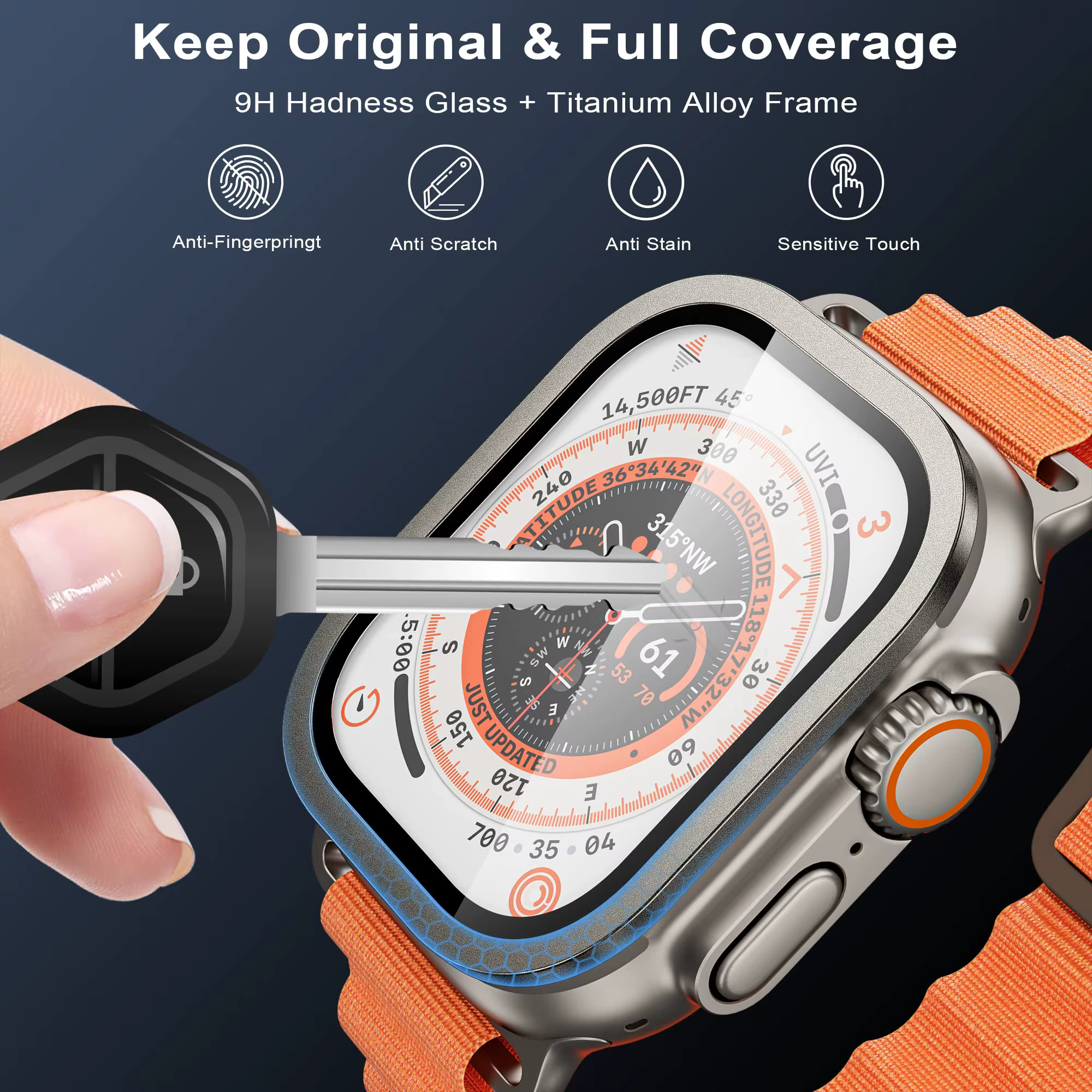 Verre trempé pour Apple Watch Ultra 3 2 49mm ultra2 ultra3 protecteur d'écran anti-rayures HD Film complet pare-chocs