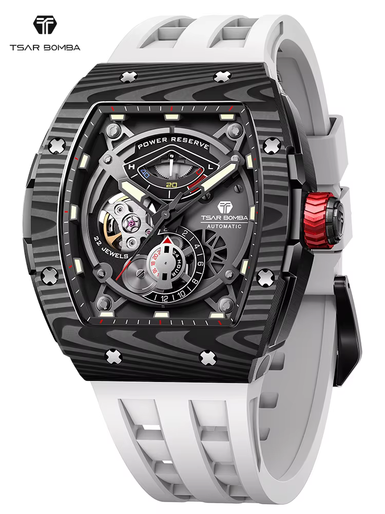 TSAR BOMBA-Montre-Bracelet Mécanique existent en Fibre de Carbone pour Homme