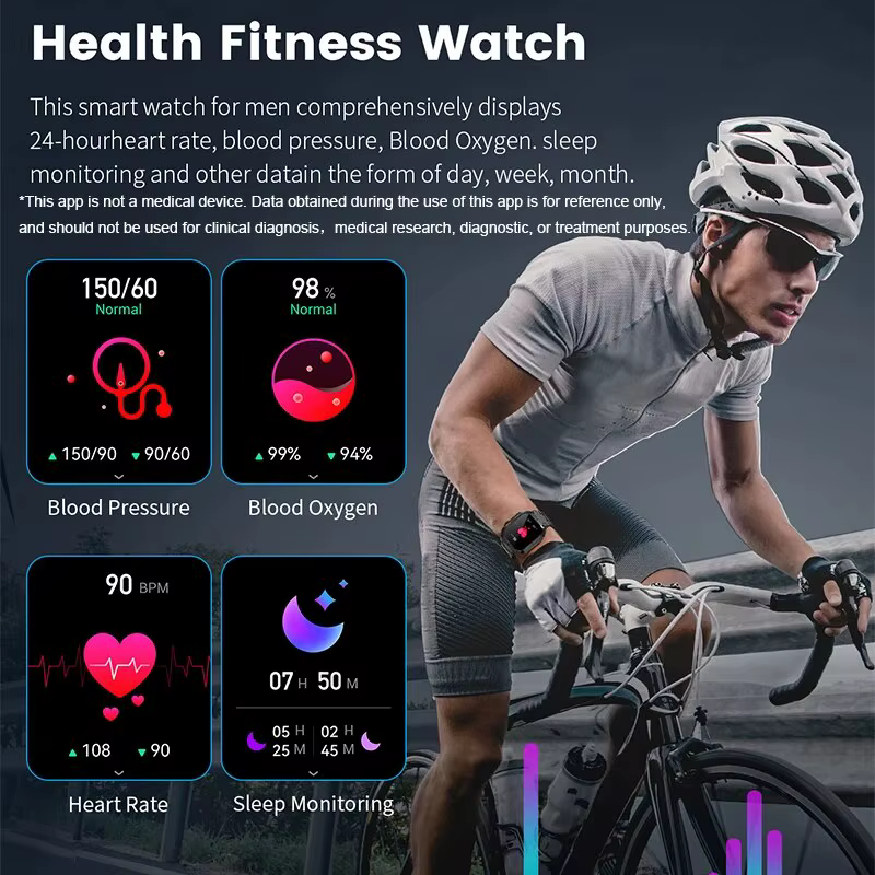 Montre intelligente de fitness étanche pour homme