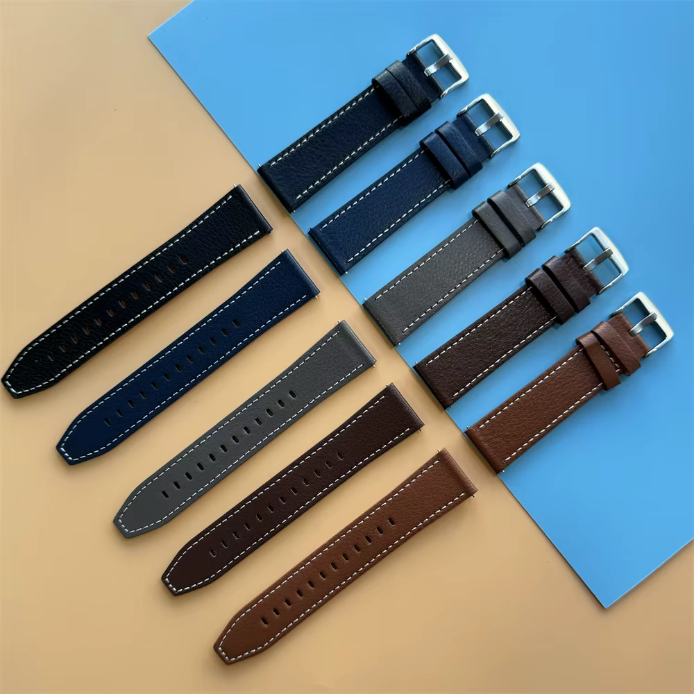 20/22mm Bracelet en cuir pour Garmin Venu 4 45mm 3 Sq2