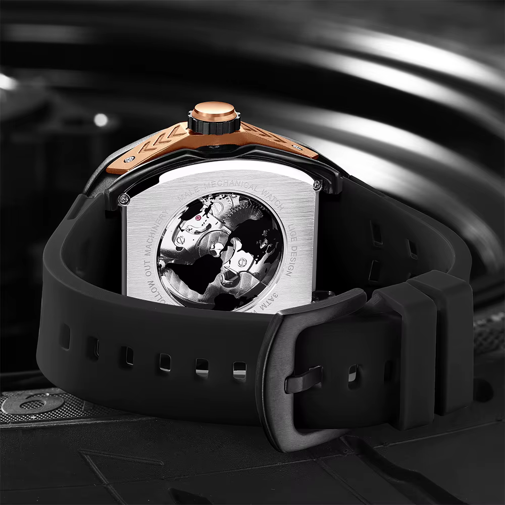 LIGE – montre automatique mécanique pour hommes