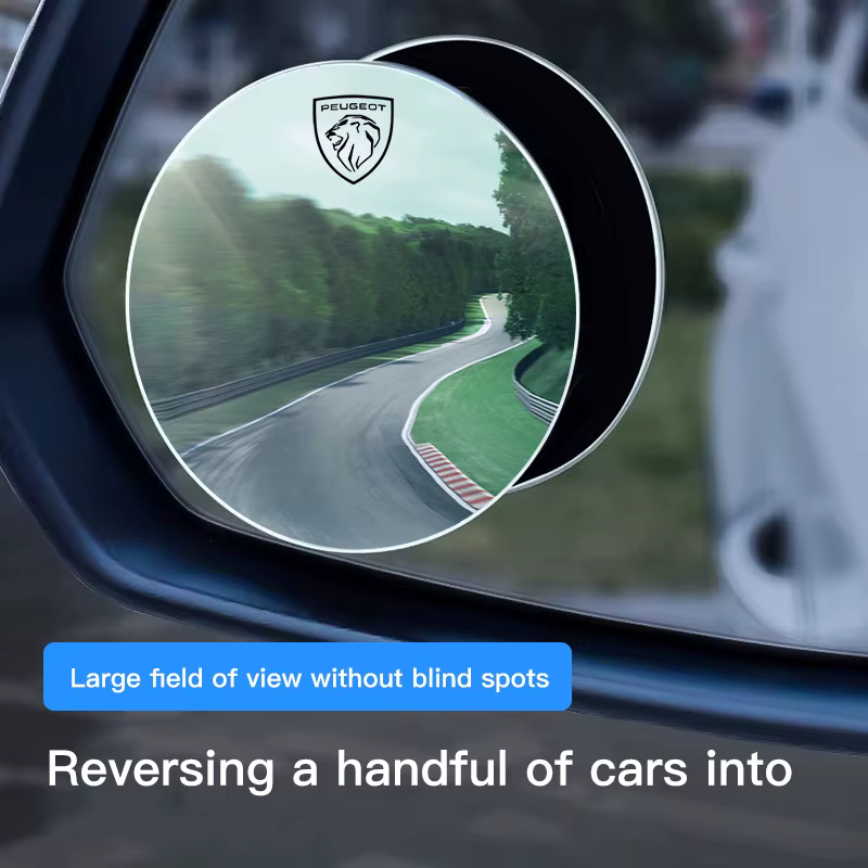 Rétroviseur de voiture 360 °   Petit miroir rond, accessoires automobiles pour Peugeot 206 308 208 207 3008 307 2008 508 407 5008 408 4008 301