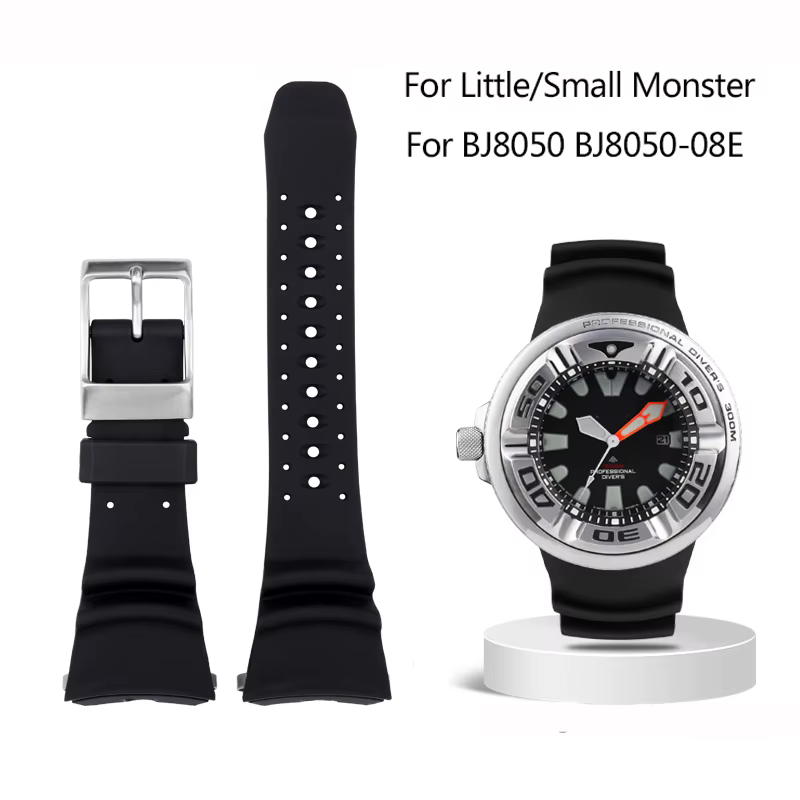 Bracelet de montre en caoutchouc pour Citizen BJ8050