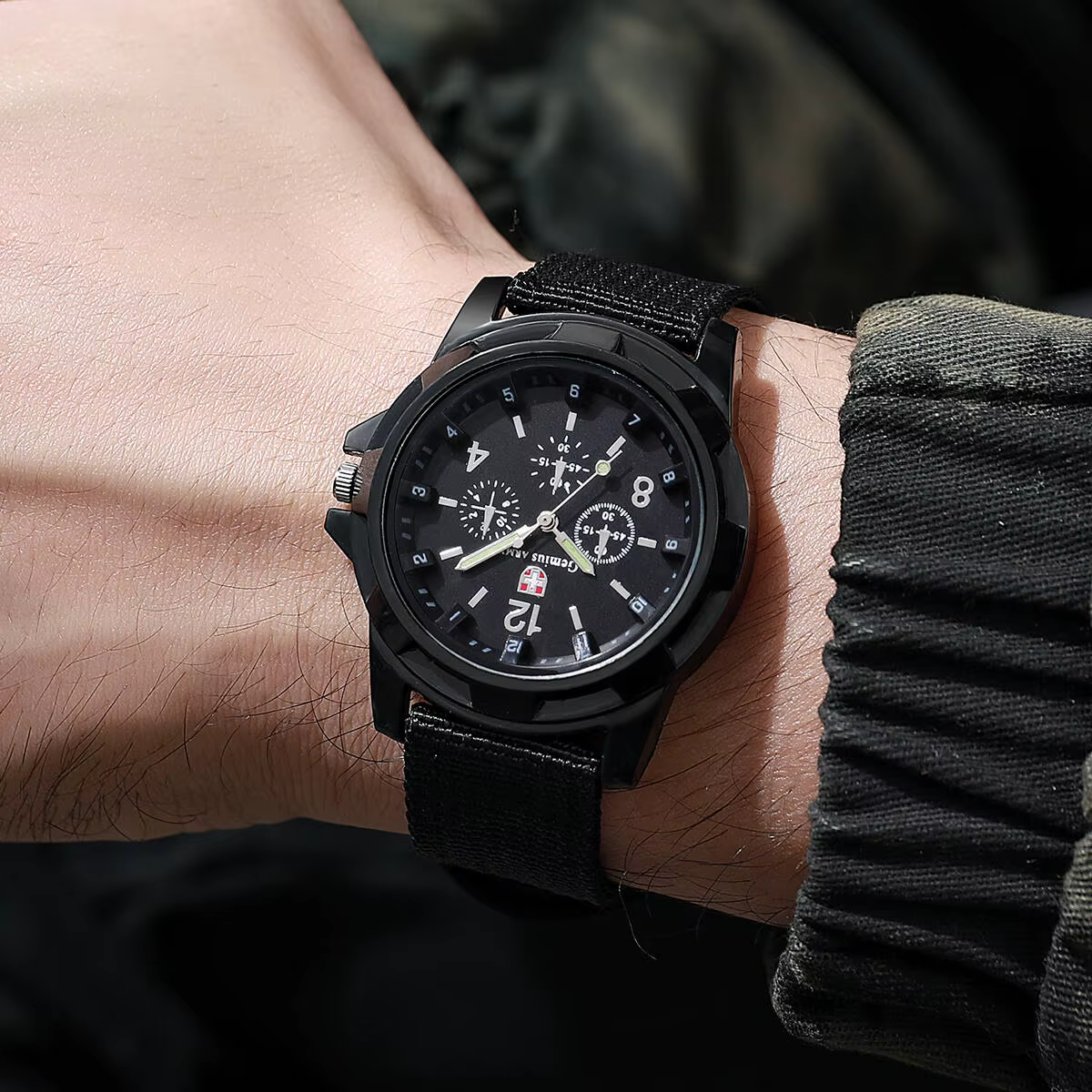 Montres militaires décontractées pour hommes