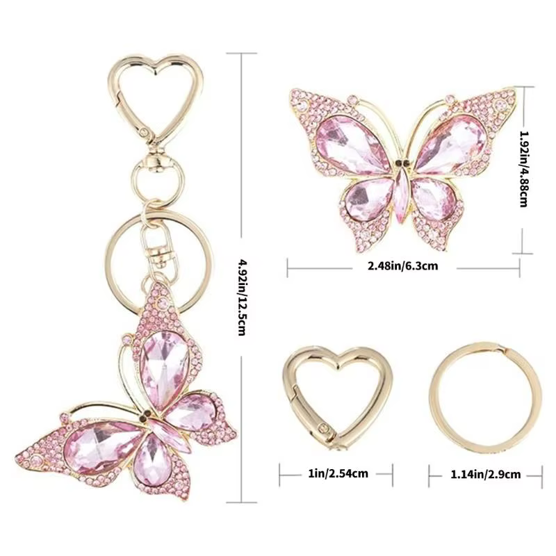 39BD petit ornement breloque à mode, accessoire papillon Unique pour le quotidien