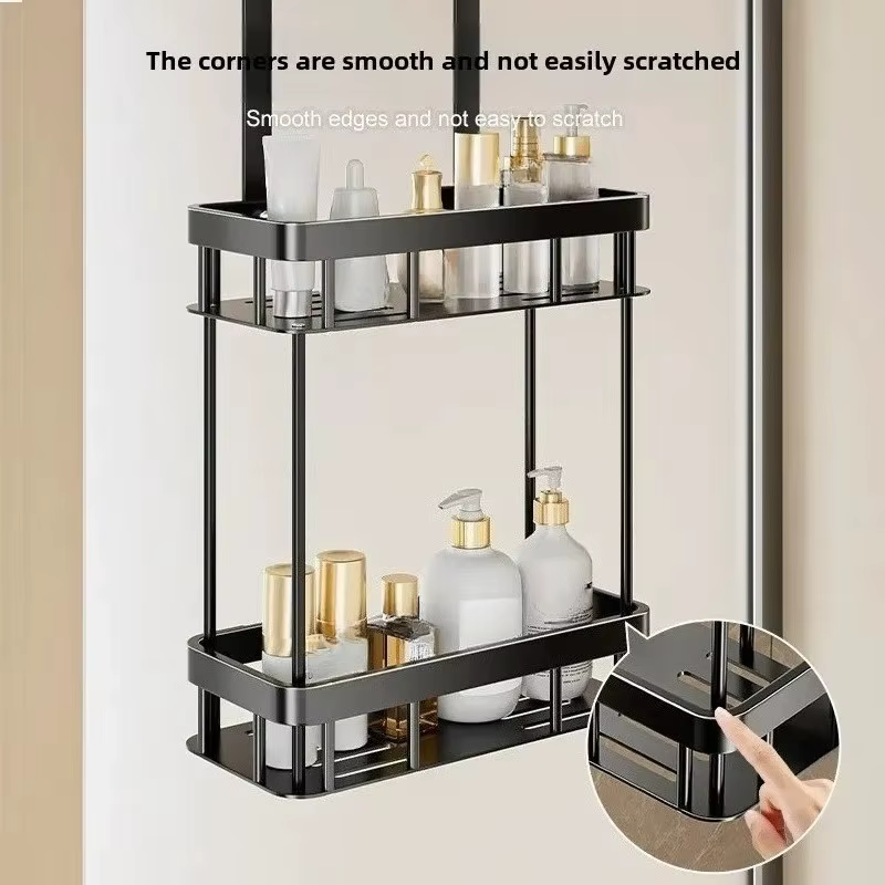 HOStorage-Caddie de douche au-dessus de la porte, étagère de douche à double couche, T1