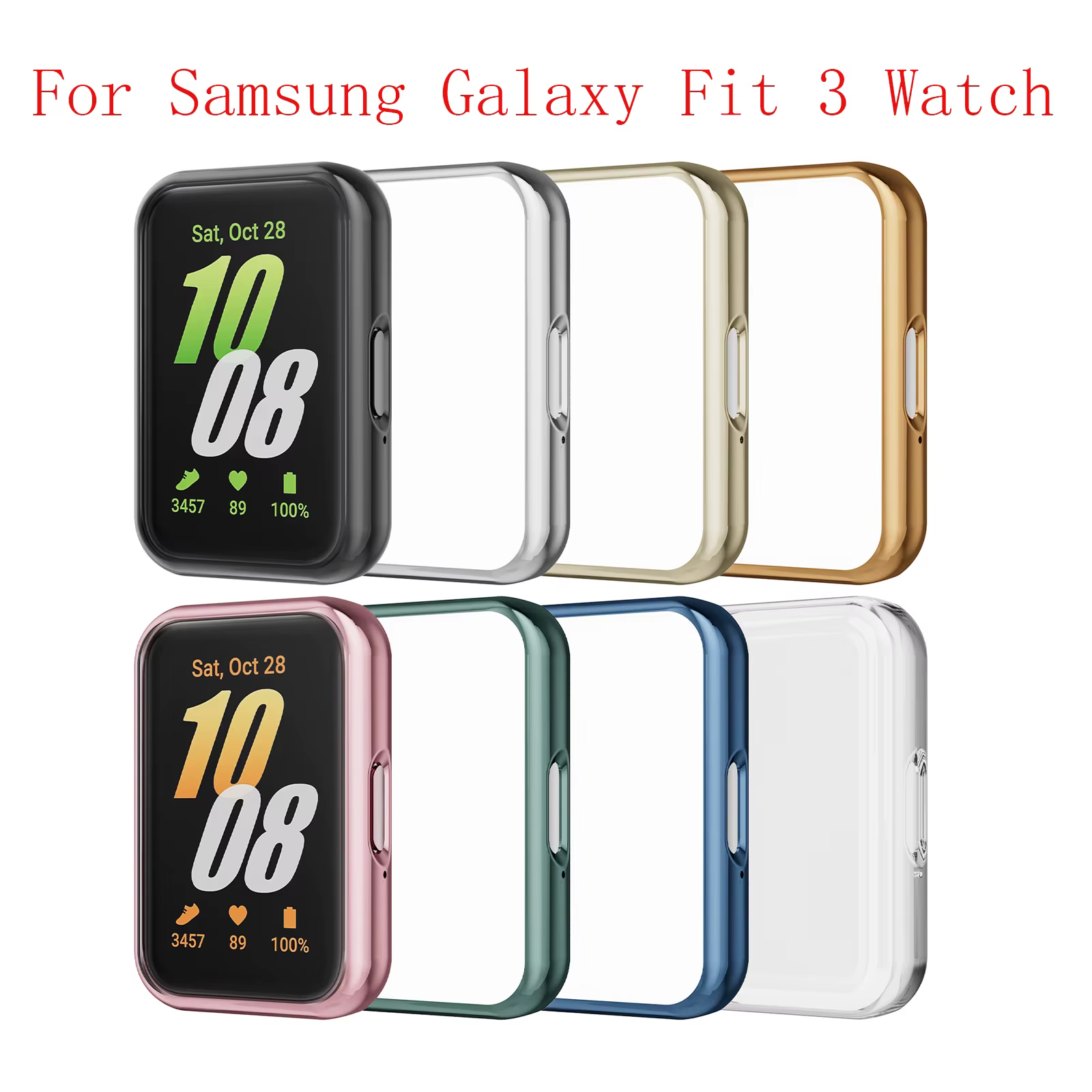 Étui de protection d'écran pour montre Samsung Galaxy Fit 3
