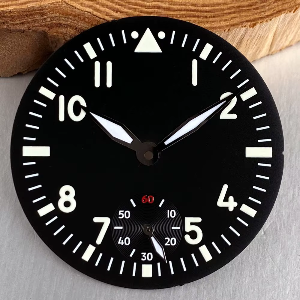 Nouveau cadran de montre noir, bleu, vert, blanc de 37 mm avec aiguilles pour mouvements Sea-gull ST3621 ETA 6498, pièces de montre, outils d'horloger