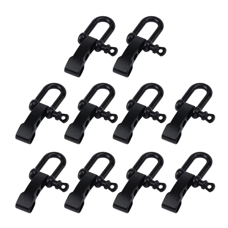 Lot de 10 manilles ajustables pour bracelet de paracorde
