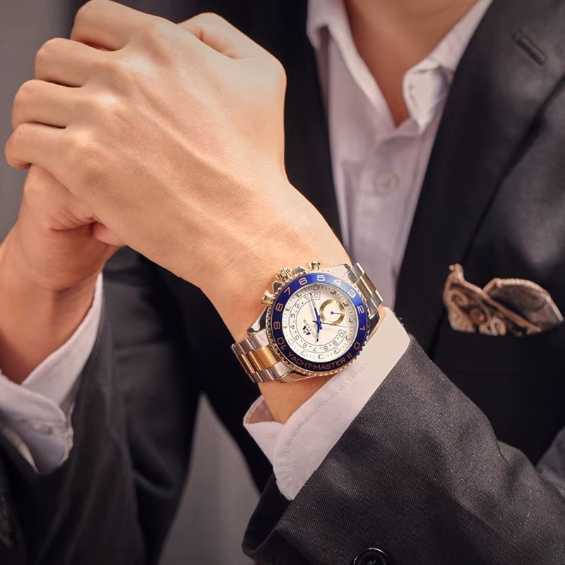 PAULAREIS P marque de luxe automatique auto vent montres mécaniques pour hommes en acier inoxydable décontracté