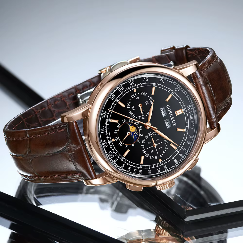 CORGEUT – montre mécanique automatique de luxe pour hommes