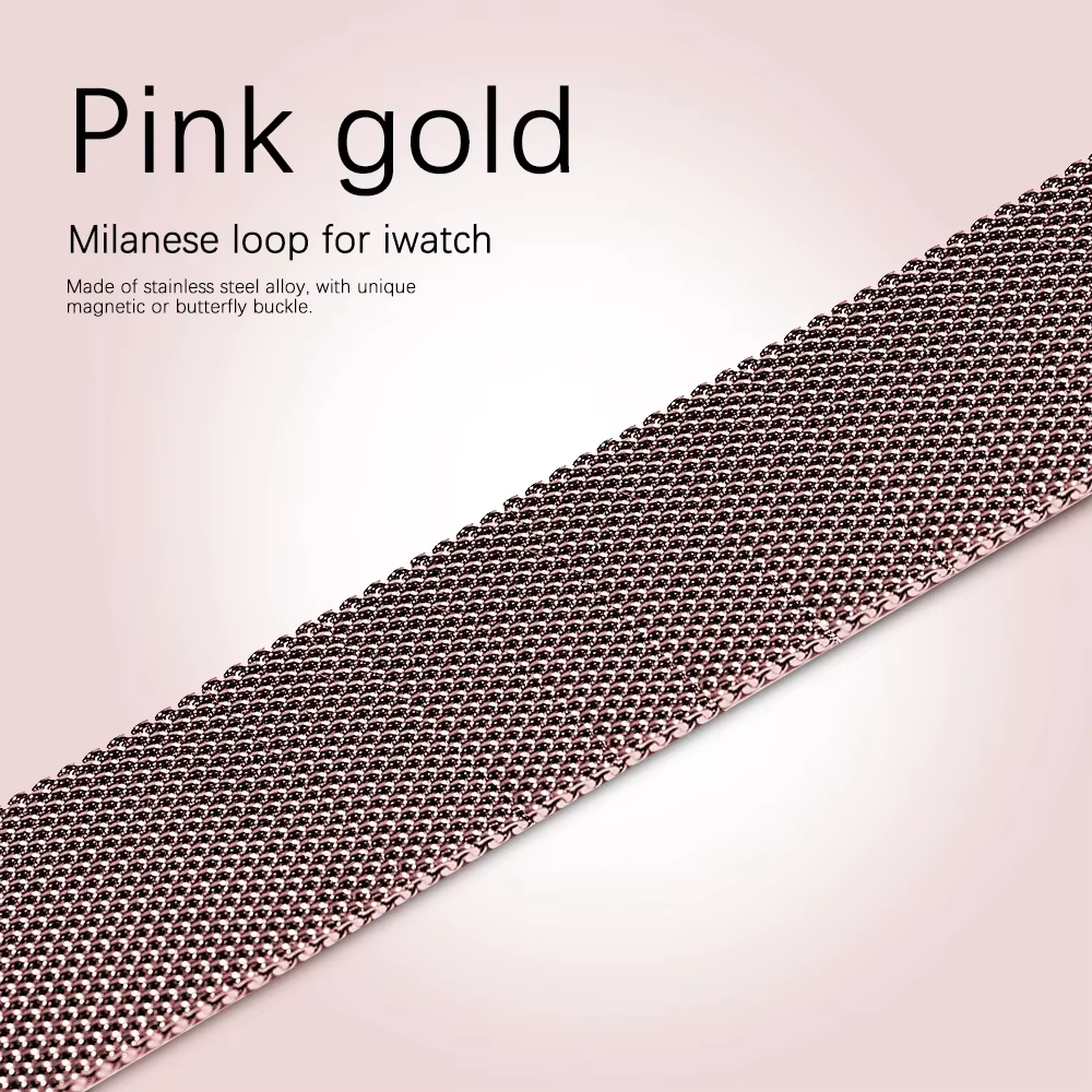 Boucle milanaise pour bracelet de montre apple 44mm 45mm 40mm 41mm 38-42mm