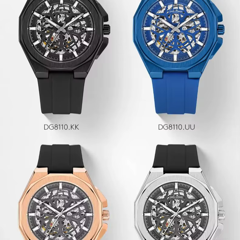 Montre Gorman Beautiful Beautiful, promotion d'avril, nouvelle collection, montre squelette en acier inoxydable 5ATM DG8110, montre automatique à bracelet.