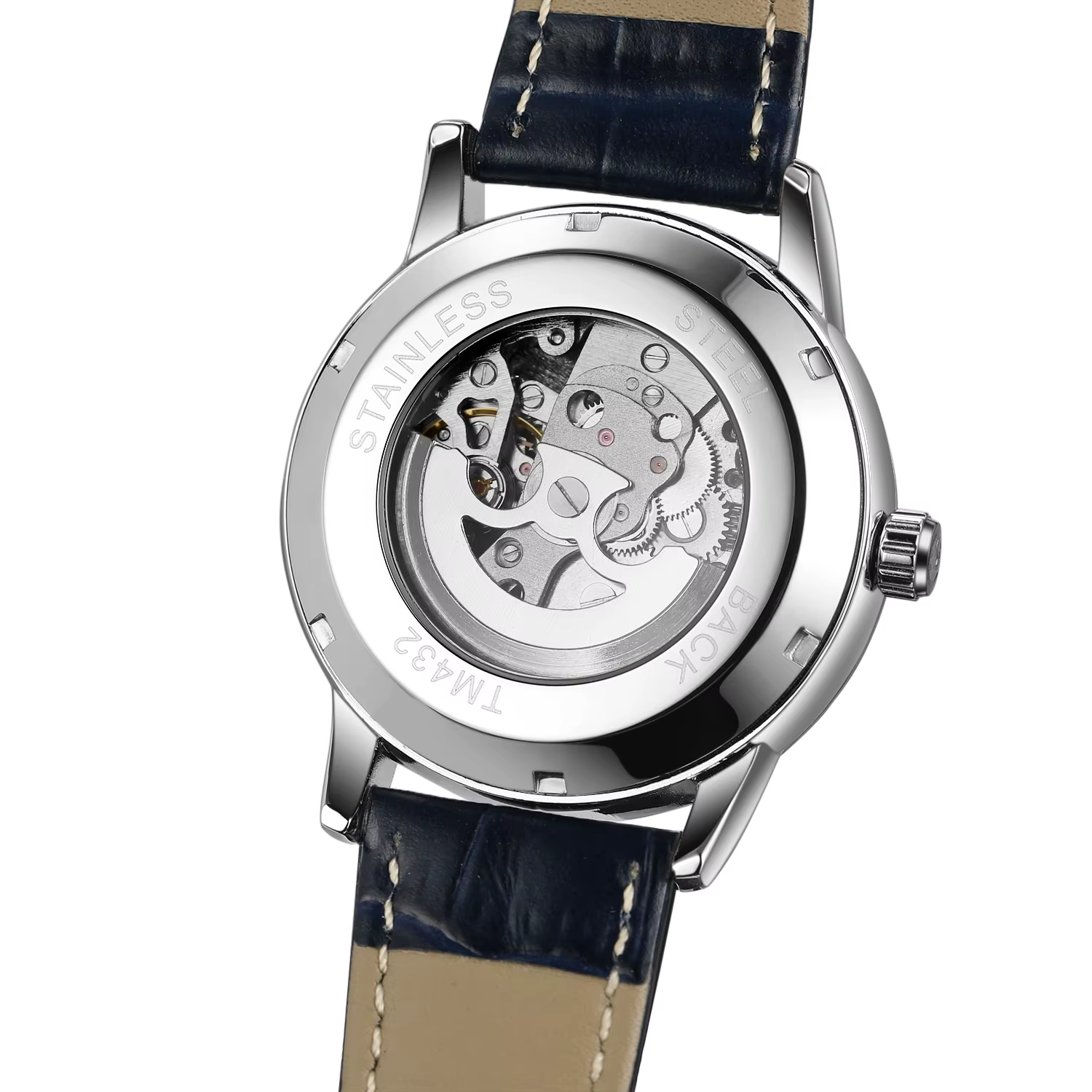 Montre automatique mécanique FORSINING 2026 pour homme, étanche, avec design Terre-Lune et diamants, bracelet authentique, idéale pour les affaires