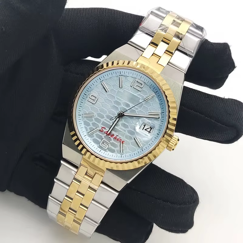 Montre pour homme 6 couleurs 40 mm dorée