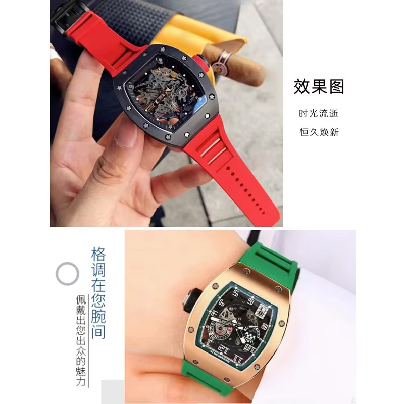 Bracelet de montre en caoutchouc souple de haute qualité