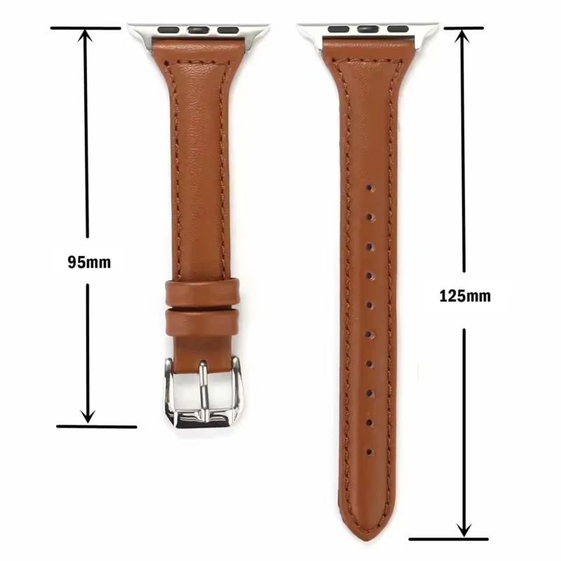 Bracelet fin en cuir PU pour Apple Watch