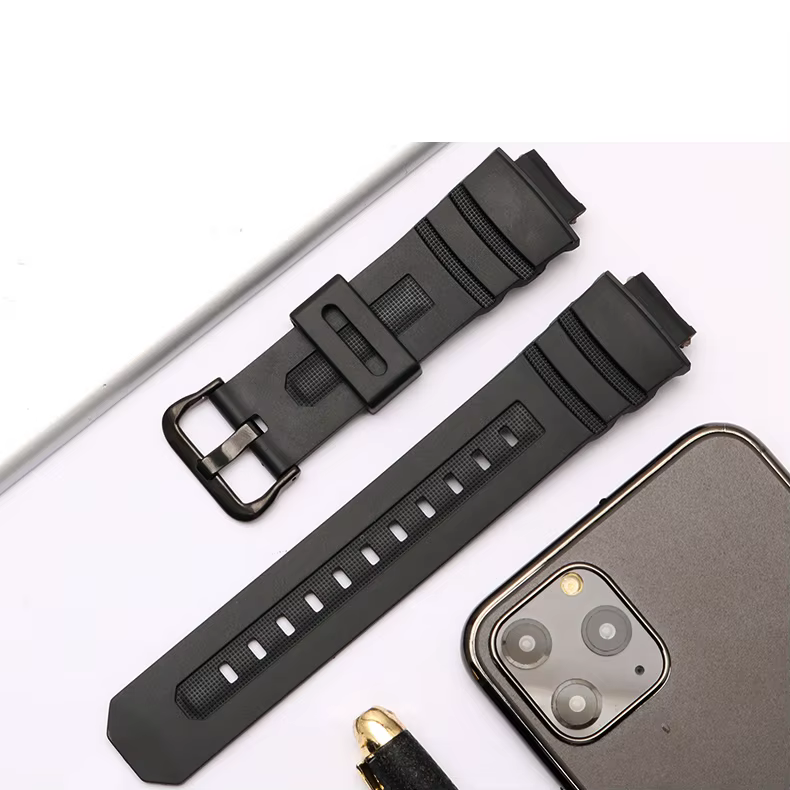 Bracelet de montre noir pour Casio g-shock AW-591/590/5230/282B AWG-M100/101 G-7700/7710