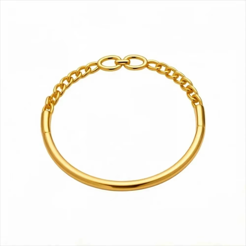 Ensemble de bracelet et bague en alliage plaqué or de luxe pour femmes, bijoux de mode exquis