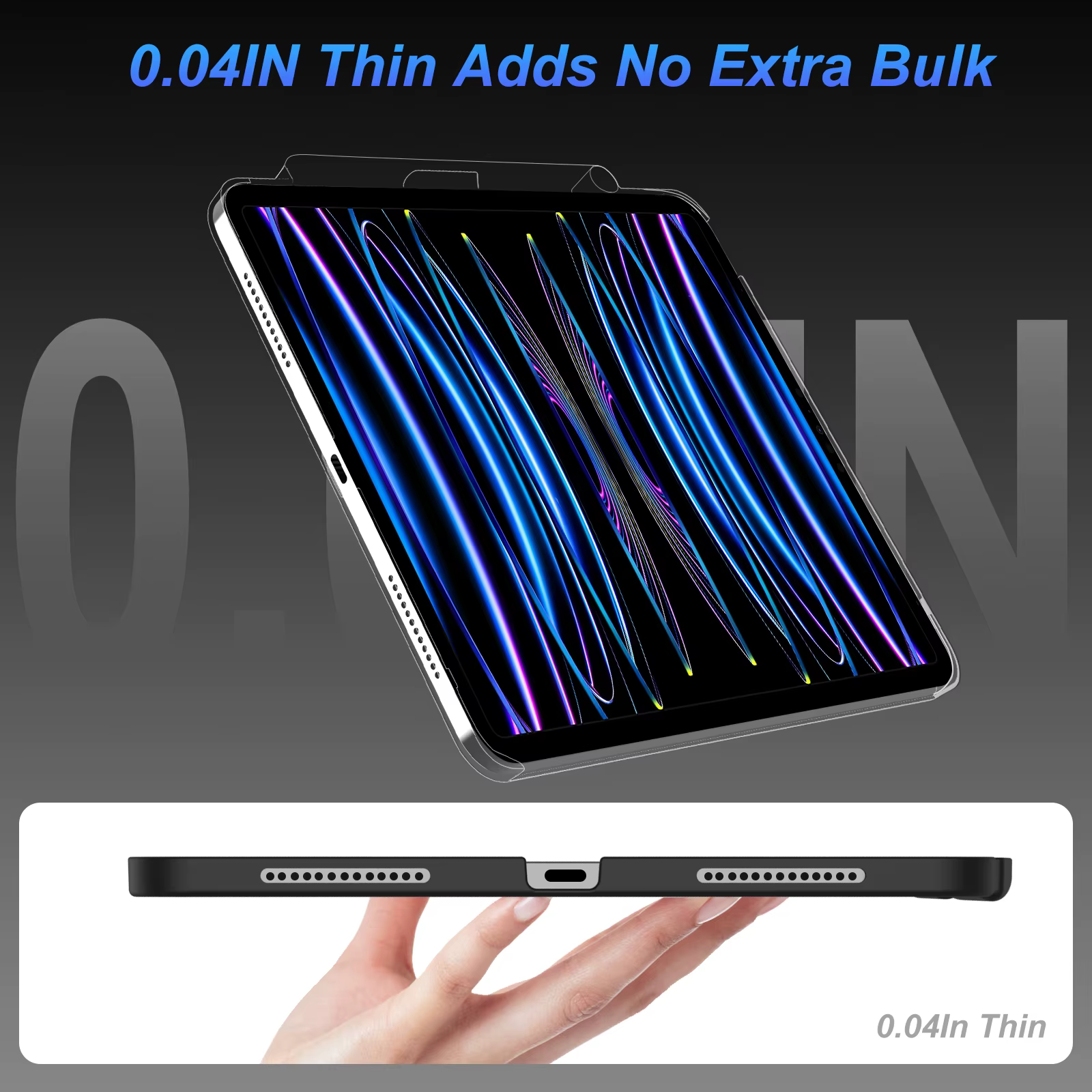 GOOJODOQ étui magnétique pour iPad Pro 11 13 2024 M4 Air 6 Air 4/5 iPad Pro 12.9 étui Compatible clavier magique porte-crayons