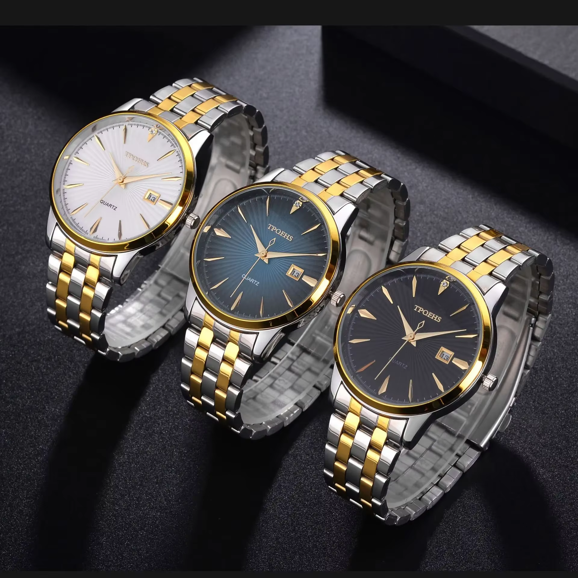 Cocktail hommes montres marque de luxe mode affaires montre à Quartz