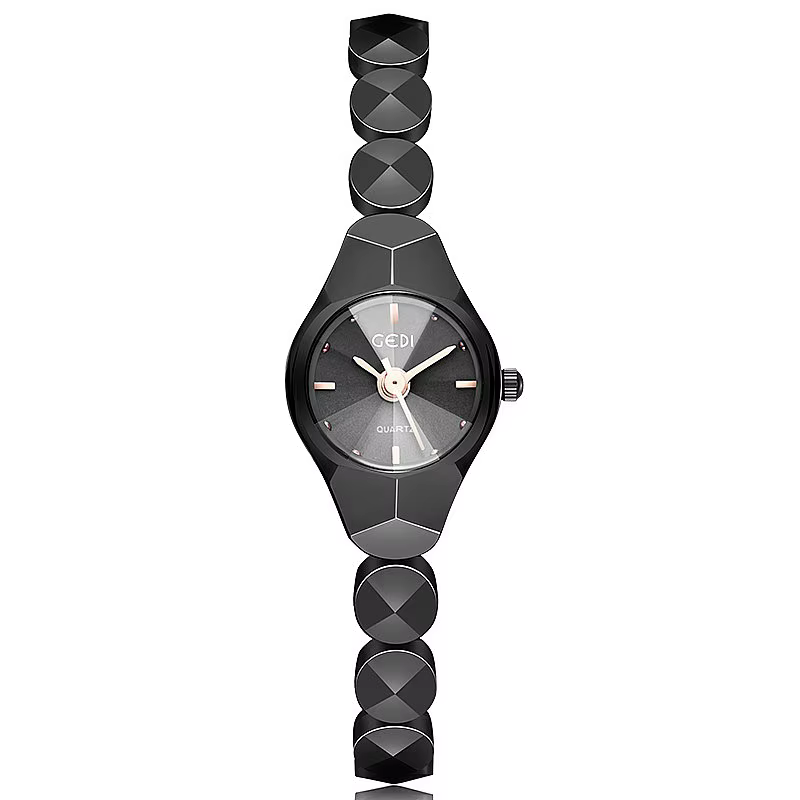 Bleu femmes montre lumière luxe à la mode Bracelet en métal montres