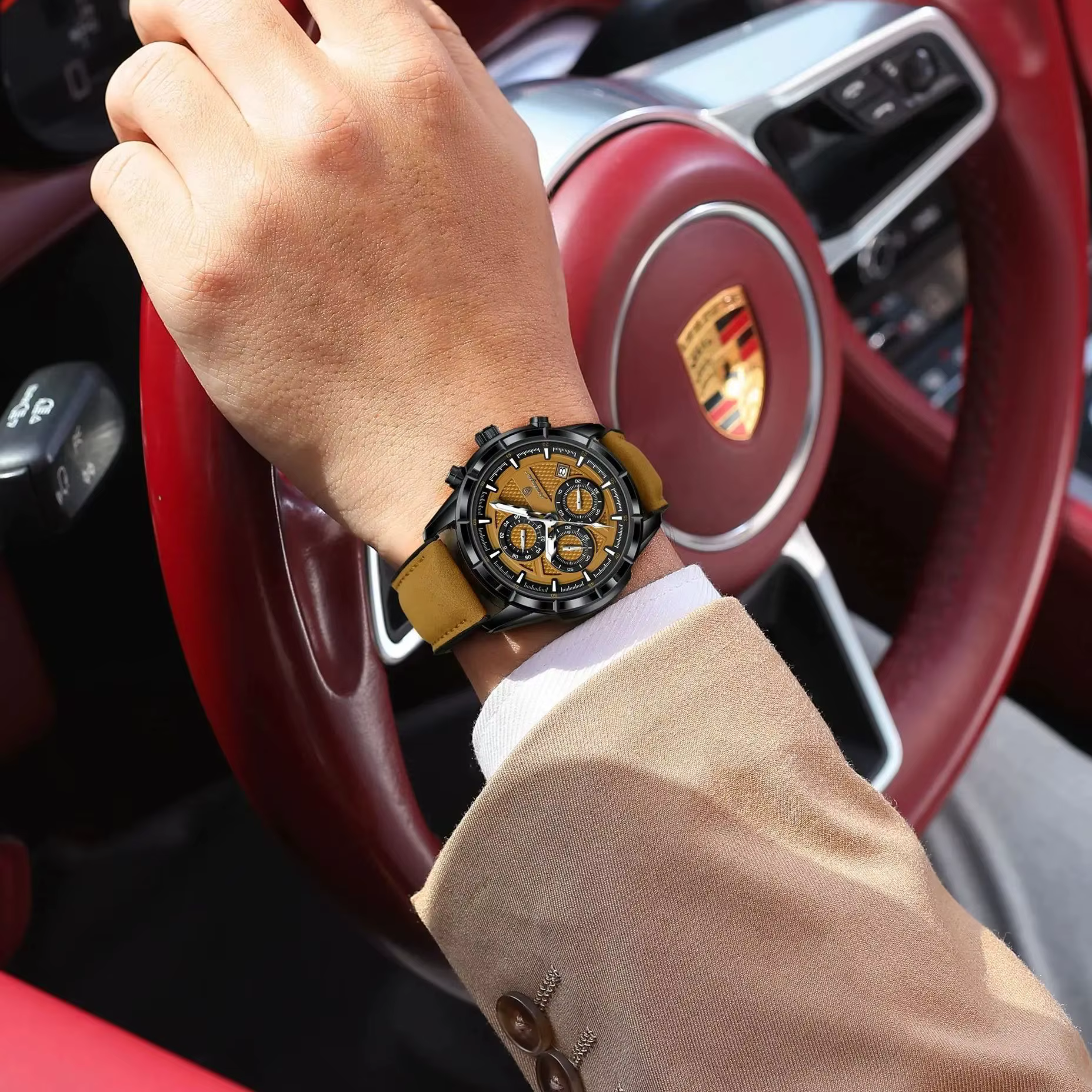Montre-bracelet vintage pour homme POEDAGAR