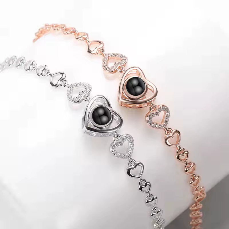Bracelets personnalisés avec image intérieure