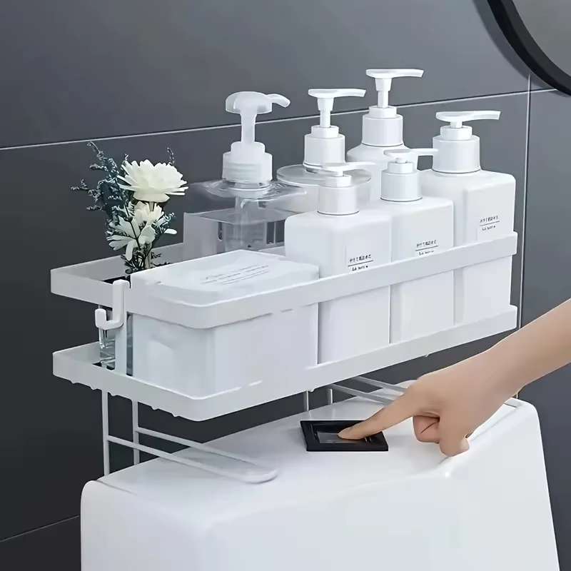 Étagère de rangement pour salle de bain au-dessus des toilettes, organisateur de rangement pour salle de bain, accessoires de salle de bain