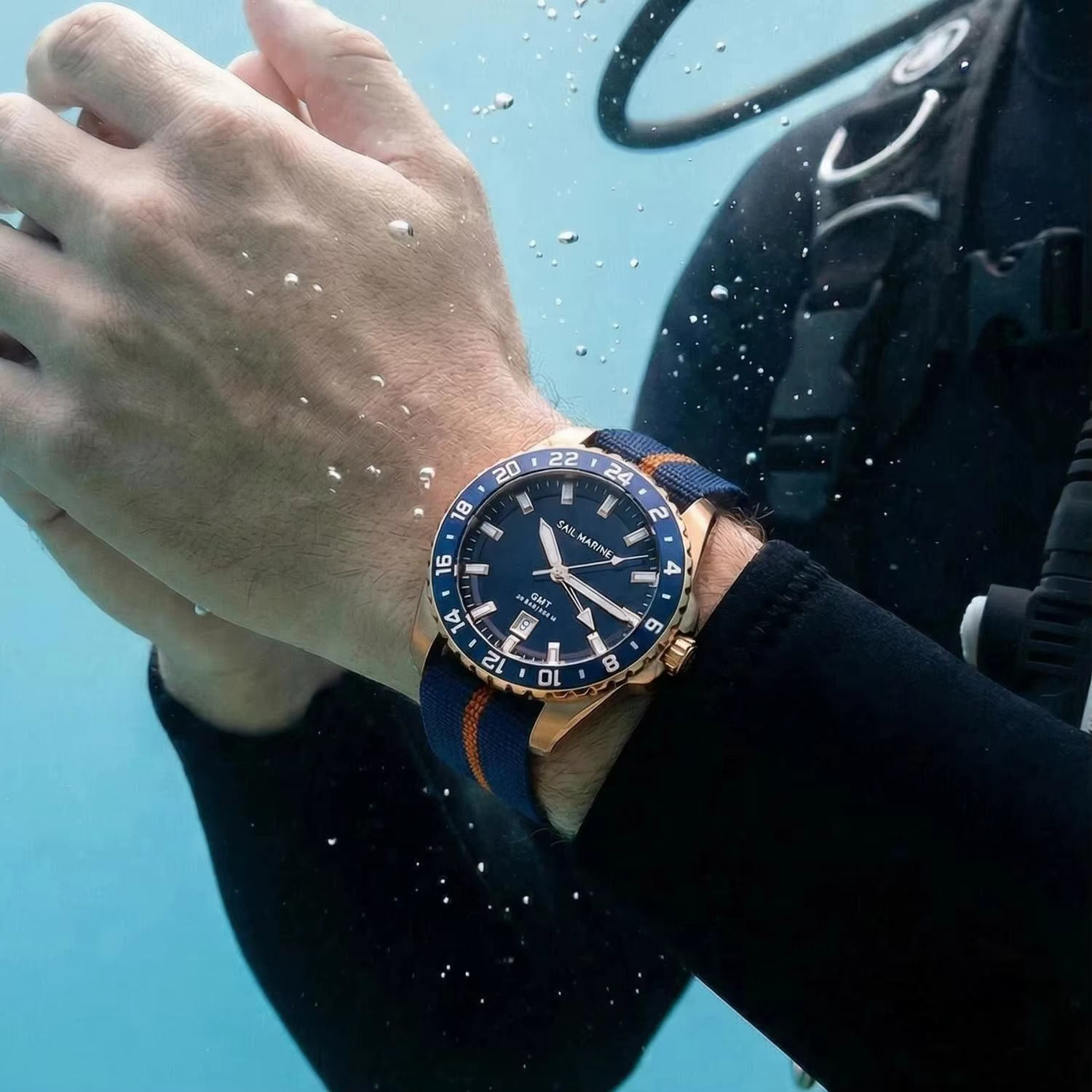 Montre décontractée pour homme de qualité supérieure en or rose