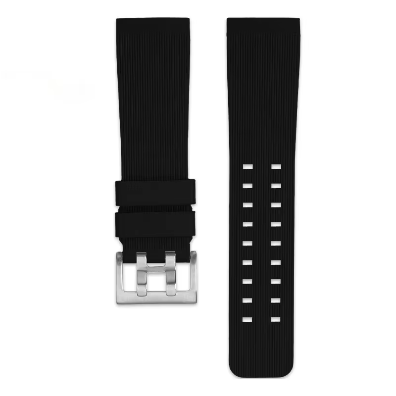 Pour Hamilton kaki plongée profonde H78585333 H78505330 H78535380 bracelet de montre étanche 24mm bracelet en caoutchouc noir jaune bracelet