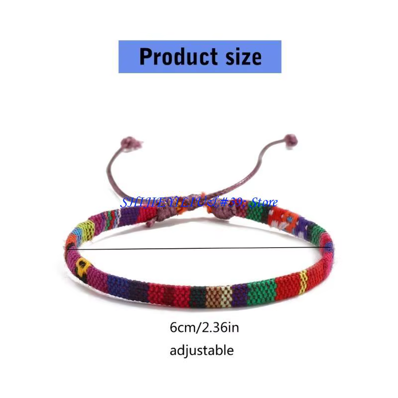 E21F Bracelets tissés polyvalents Chaîne tressée pour les dates d'usure quotidienne