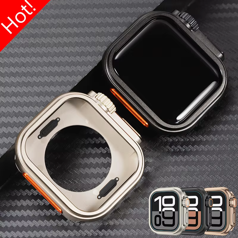 Étui de protection en alliage métallique pour Apple Watch 11 10 46 mm