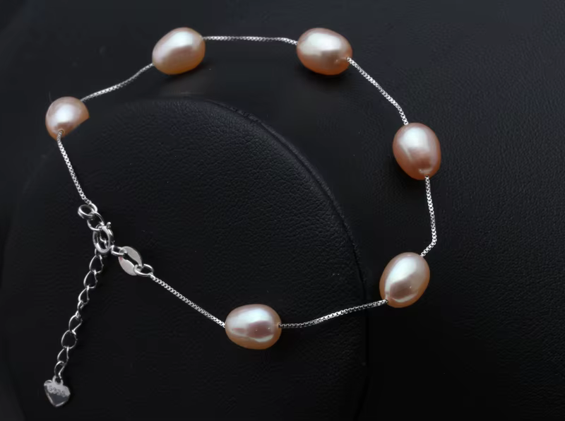 Bracelet de perles d'eau douce véritable pour femmes